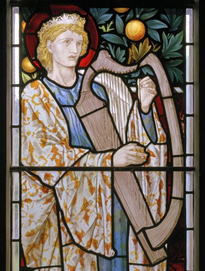 Waterford, St Michael & All Angels, Morris & Co., Edward Burne-Jones, King David Harping by Edward Burne Jones